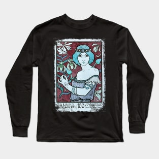 Art Nouveau - Paul Berthon Alphonse Mucha Vintage Fantasy Long Sleeve T-Shirt